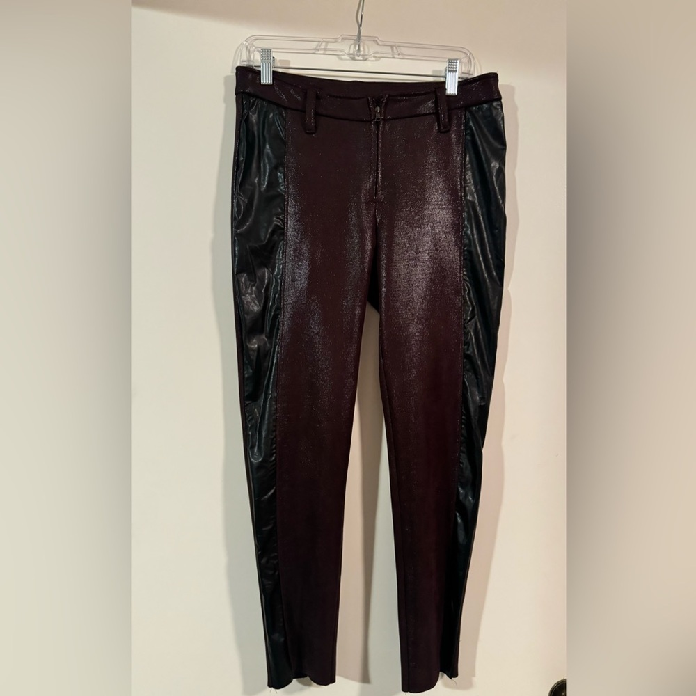 Lola & Sophie shiny vegan leather brown / black S
